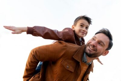 Free Photo | Father and son spending time together