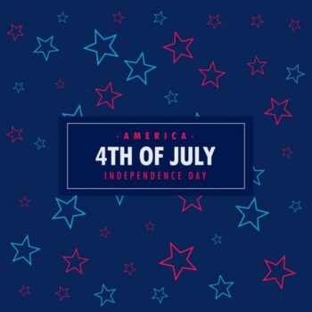 Free Vector | 4th of july background with stars