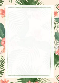 Free Vector | Blank tropical frame background