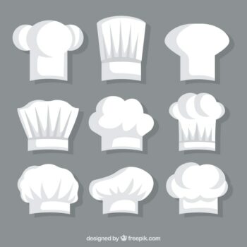 Free Vector | Chef  white hat collection