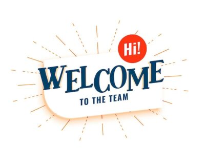 Free Vector | Congratulate your new employee with trendy welcome background
