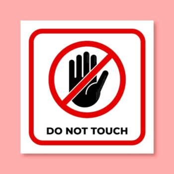 Free Vector | Do not touch sign template