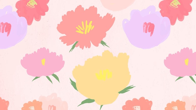 Free Vector | Floral pattern background vector hand drawn