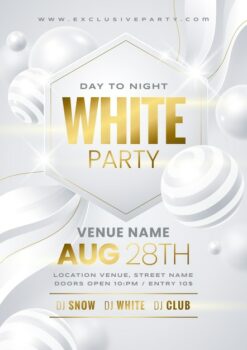 Free Vector | Gradient white party poster design