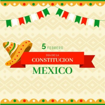 Free Vector | Hand drawn mexican constitution day event