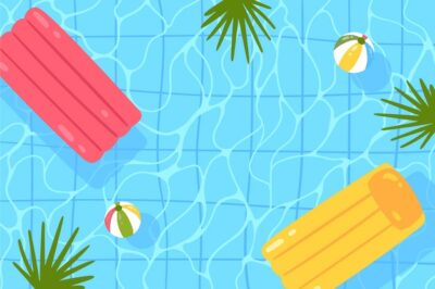 Free Vector | Hand drawn swimming pool background