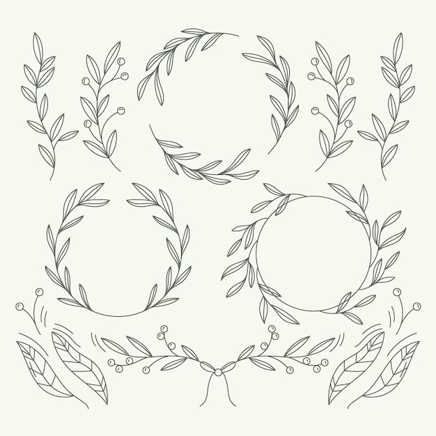 Free Vector | Hand drawn wedding ornaments collection