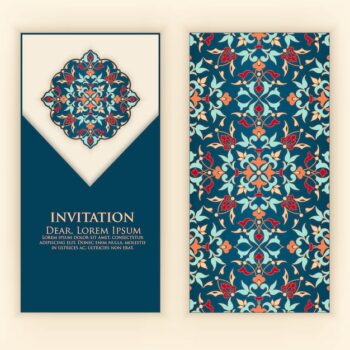 Free Vector | Invitation template with abstract ornaments