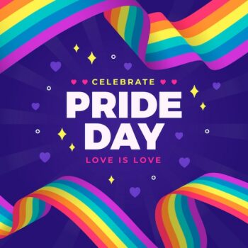 Free Vector | Pride day flag style