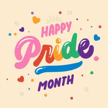 Free Vector | Pride month lettering