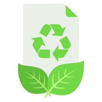 Free Vector | Recycle paper with eco leaves