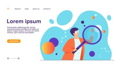 Free Vector | Scientist doing scientific research  landing page