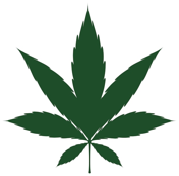 Free Vector | Single cannabis leaf in green color