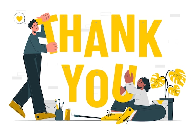 Free Vector | Thank you concept illustration