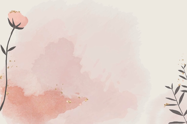 Free Vector | Watercolor paper with floral design