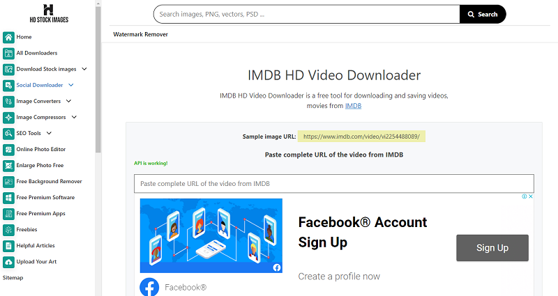A tool that allows users to download videos from IMDb for offline viewing