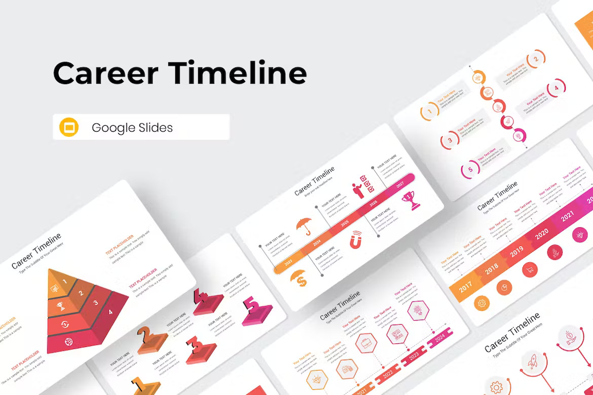 Career Timeline Google Slides Template 5Y4DKFV Template Free Download