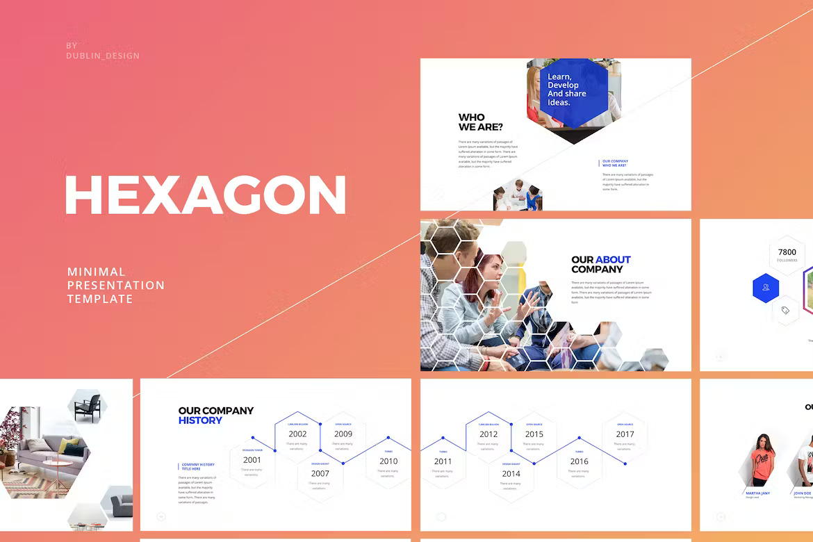 Hexagon Keynote Template Template Free Download