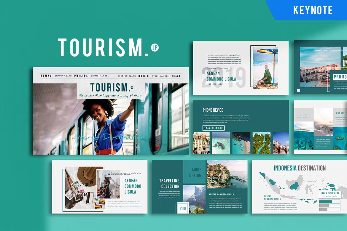 Tourism Presentation Keynote Template (LSBAKV) Template Free Download