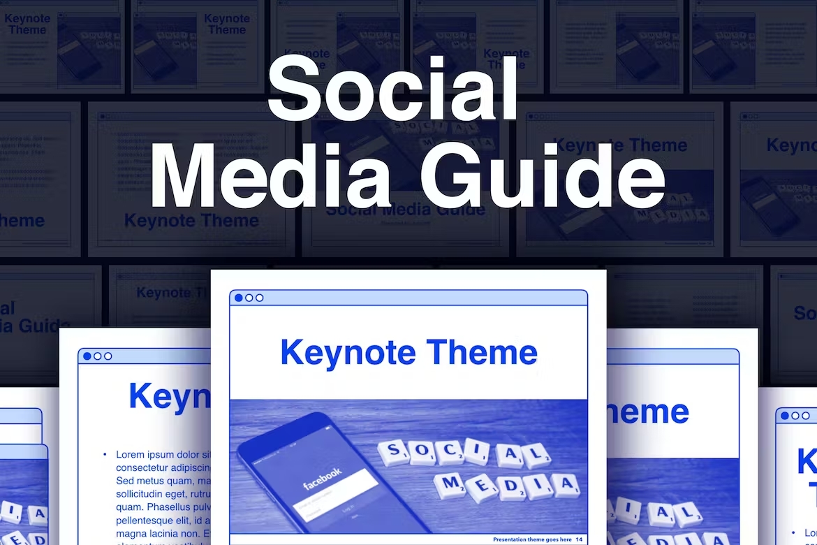 Social Media Guide Keynote Template (WFD8S9) Template Free Download