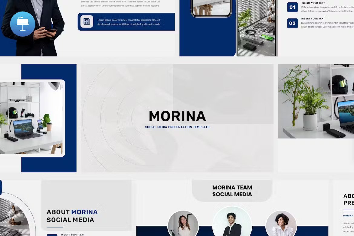 Morina Social Media Keynote Template (7TGV97N) Template Free Download