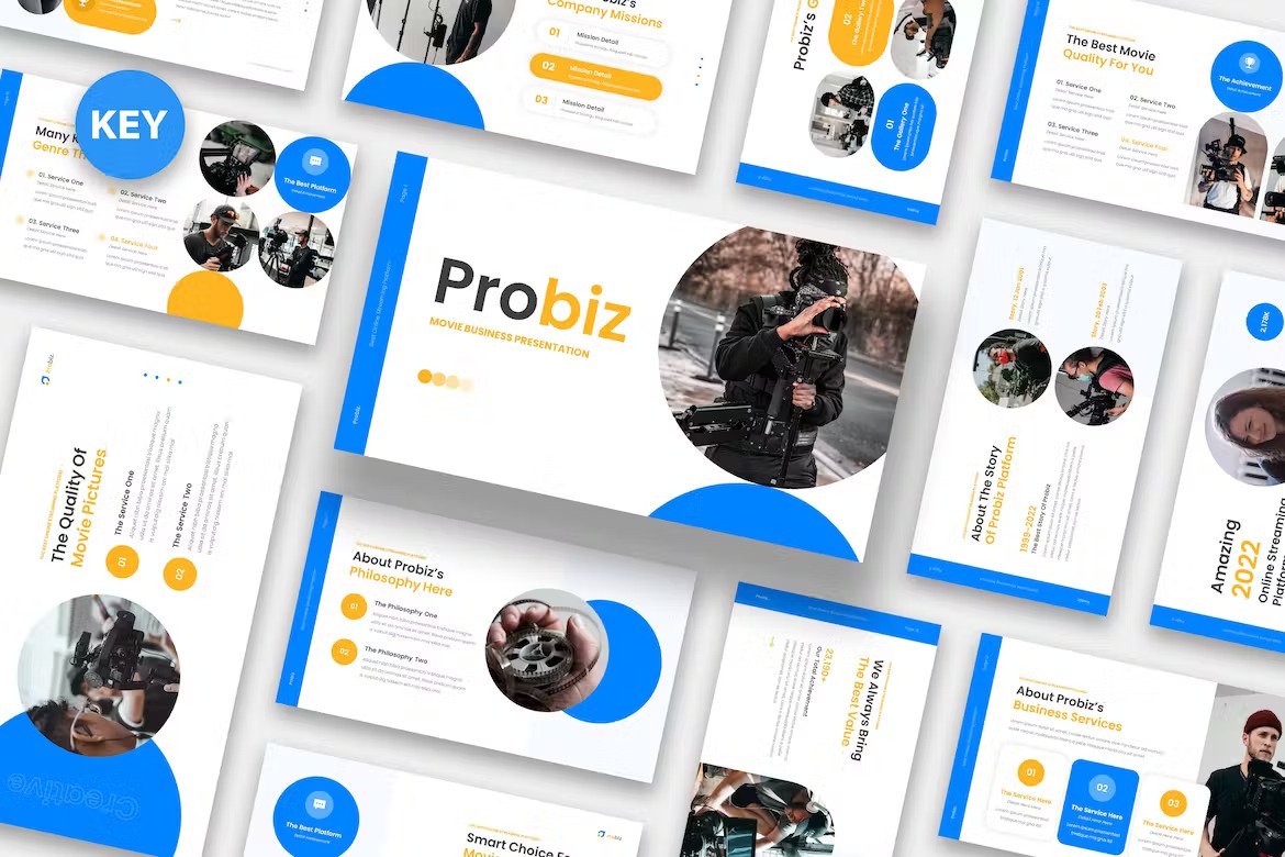 Probiz Broadcast Keynote Template Free Download