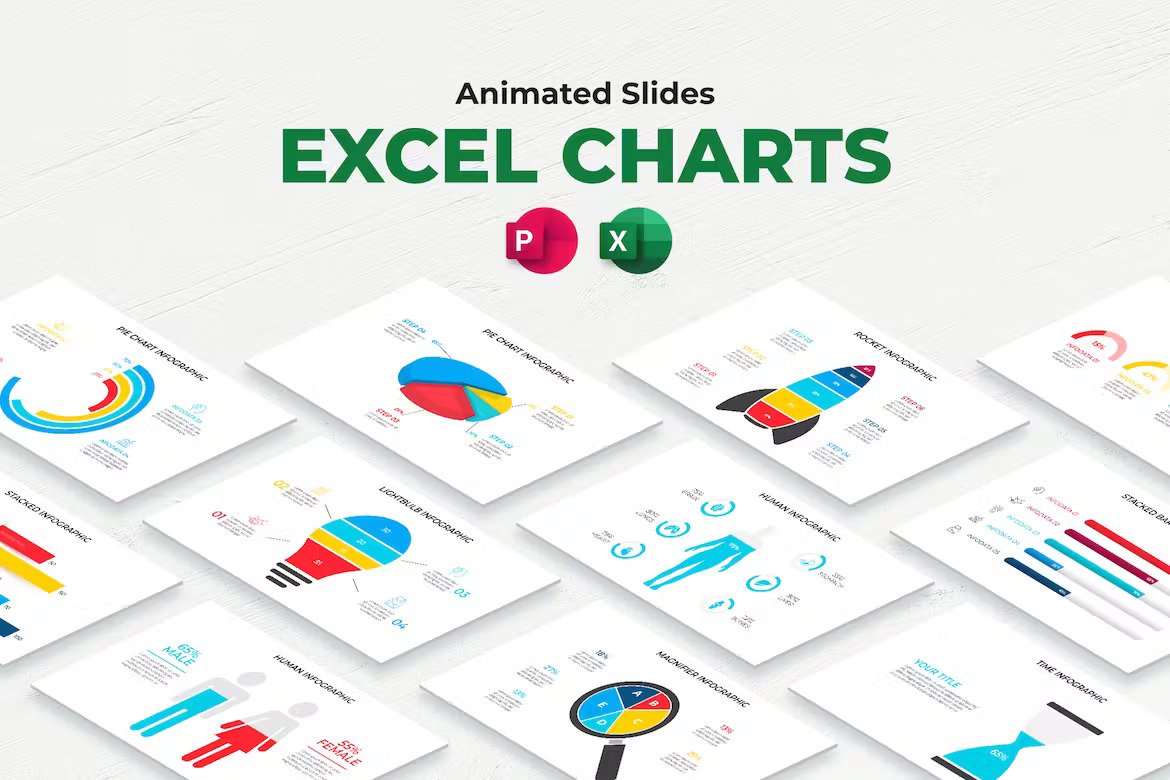 Excel Charts Animated Powerpoint Presentation 5R6KC6C Template Free Download