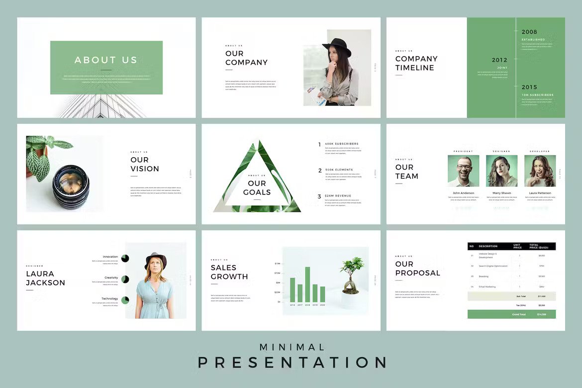 Studio Minimal Presentation Keynote Template Template Free Download