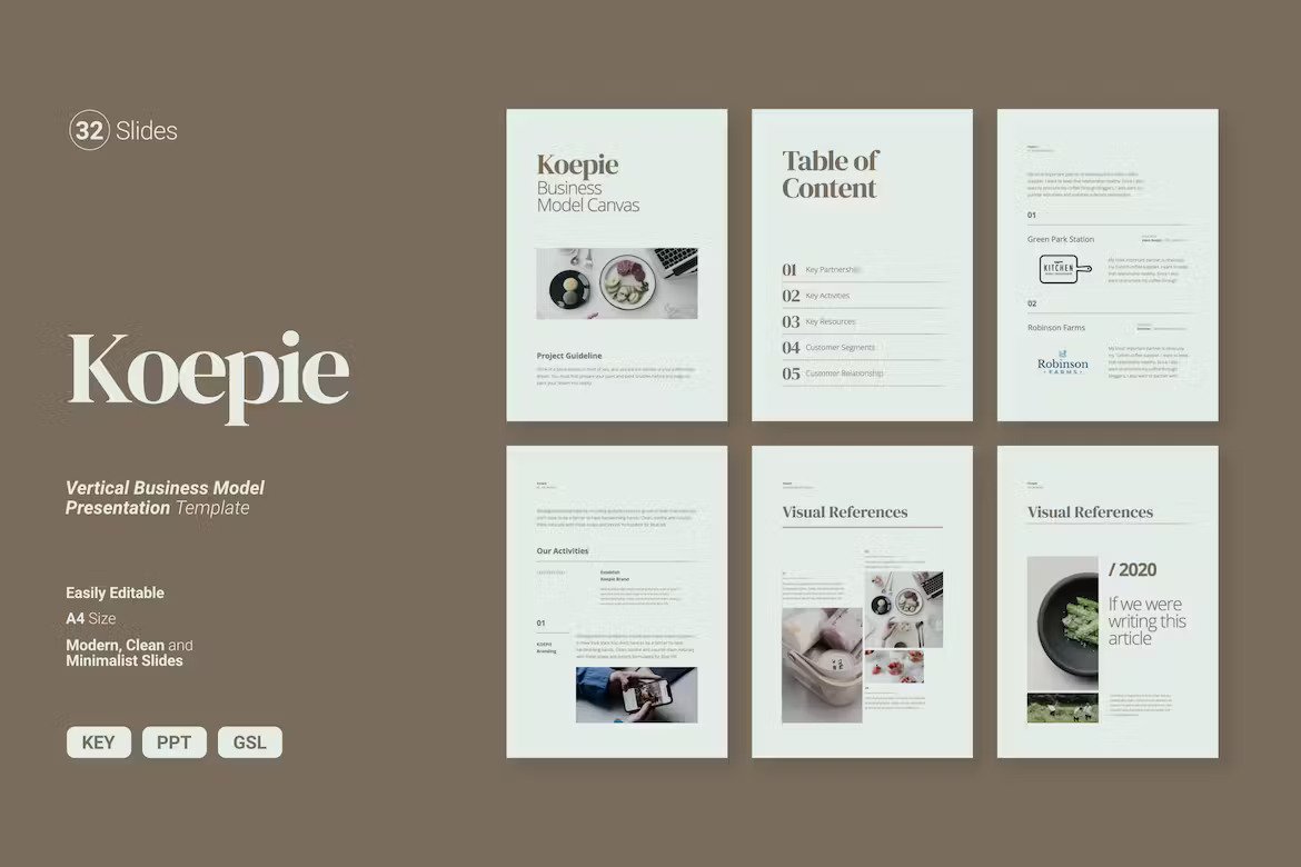 Koepie Vector Business Model Canva Template Free Download