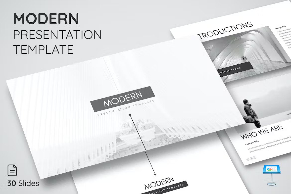 Modern Keynote Presentation Template JW676UP Template Free Download