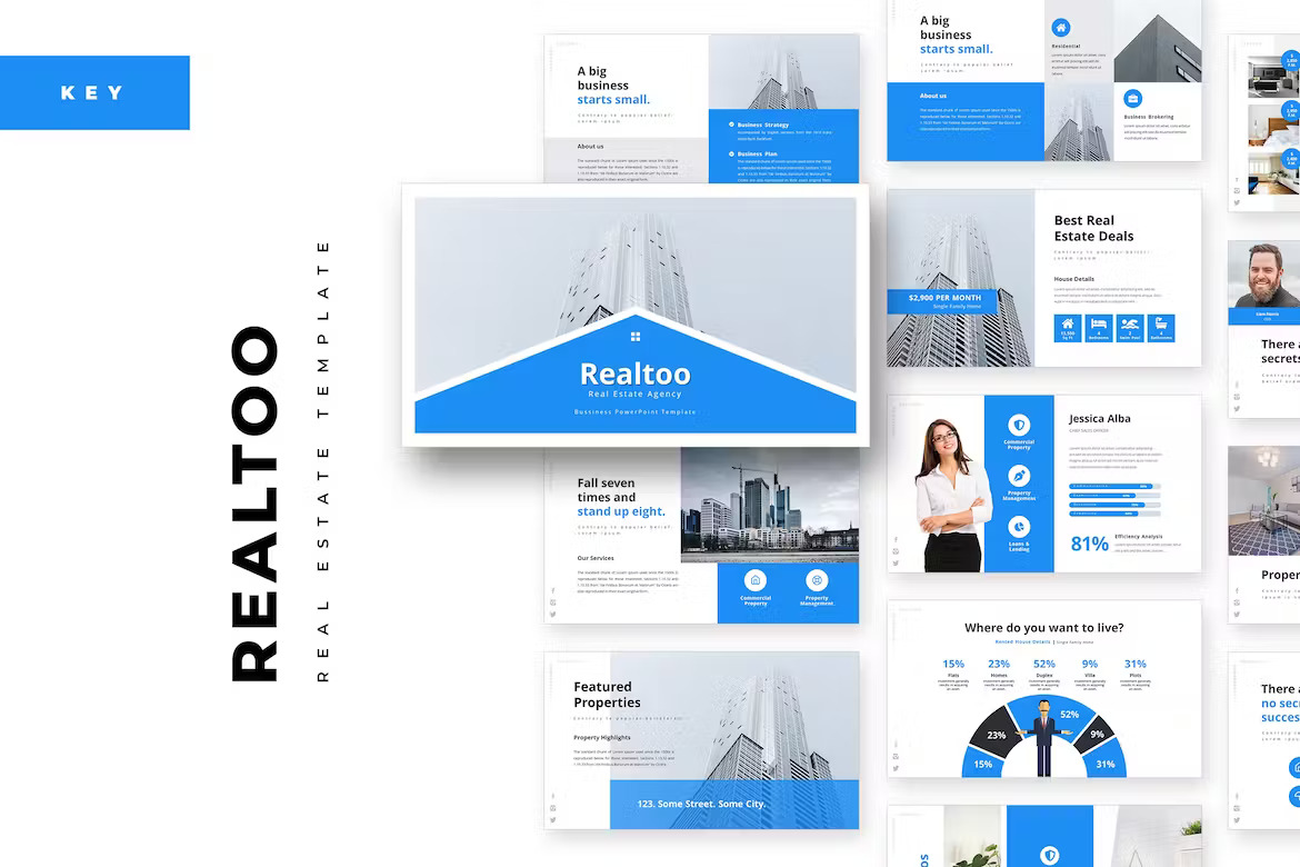 RealToo Real Estate Keynote Template G7LQ2ND Template Free Download