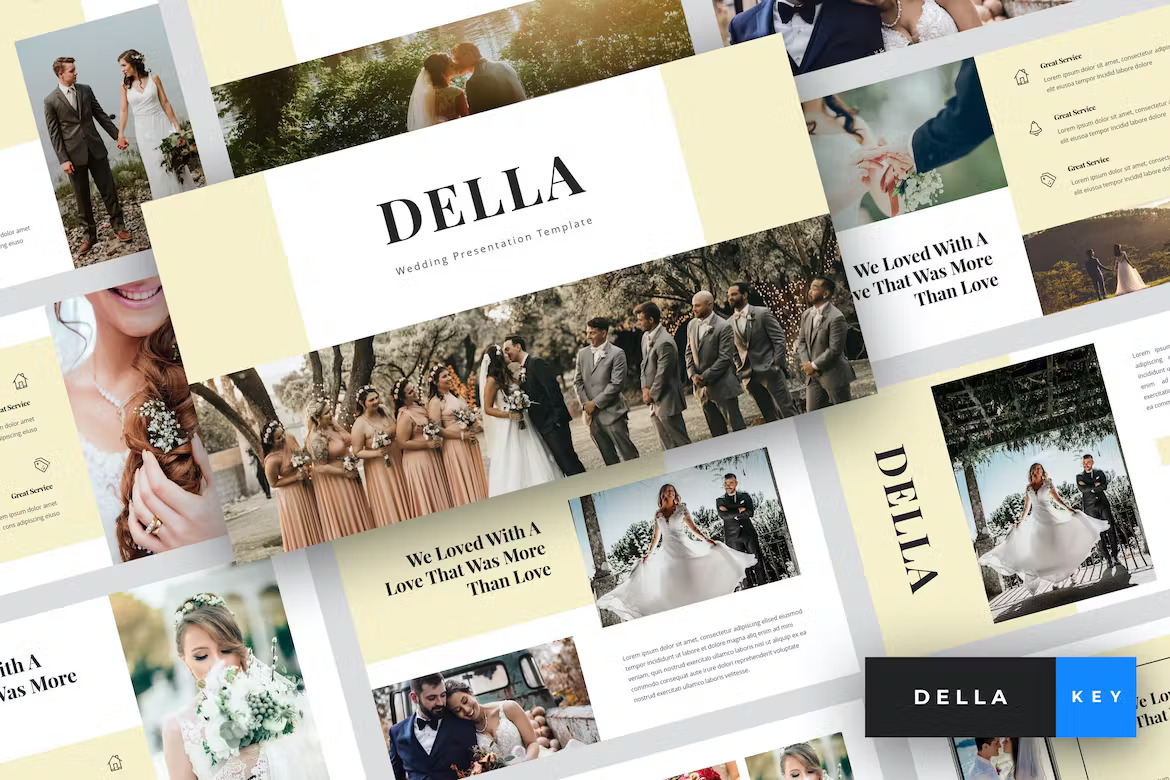 Della Wedding Keynote Template Template Free Download