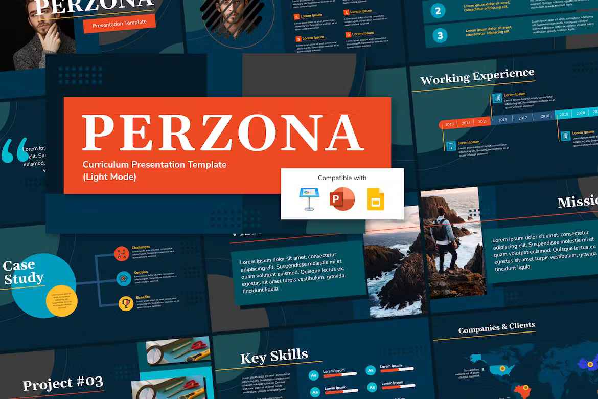 Perzona Dark Curriculum Vitae Presentation TCXX7GH Template Free Download