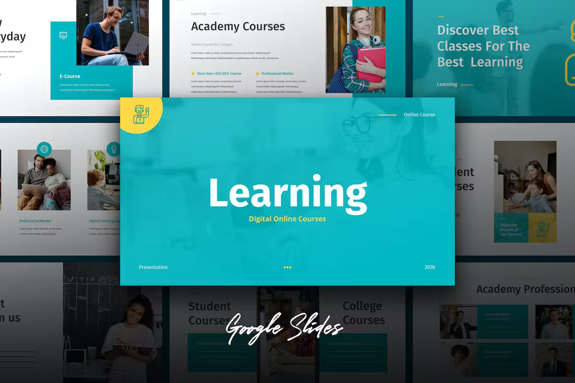 Learning Education Theme Google Slides Template Free Download