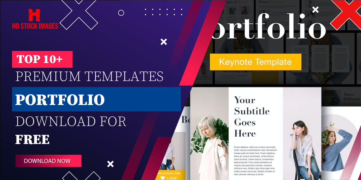 Top 6  Keynote Portfolio Template Free Download HD Stock Images