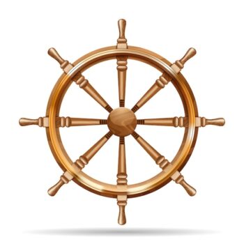 Free Vector | Antique wooden ship wheel