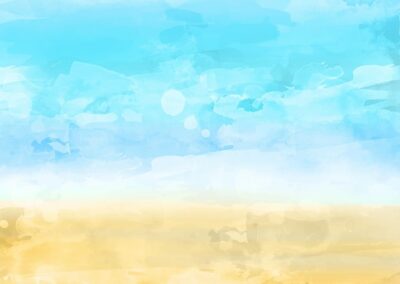 Free Vector | Beach themed hand painted watercolour background