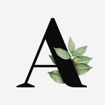 Free Vector | Botanical capital letter a