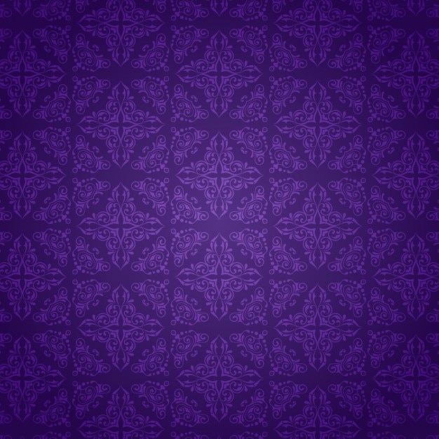 Free Vector | Decorative background with a purple damask pattern