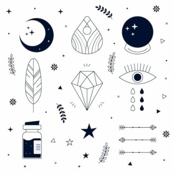 Free Vector | Esoteric elements illustration concept