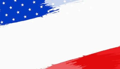 Free Vector | Flag of america in abstract style with text space