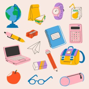 Free Vector | Flat back to school elements collection