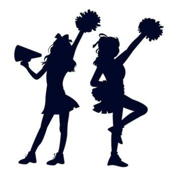 Free Vector | Flat cheerleader silhouettes collection