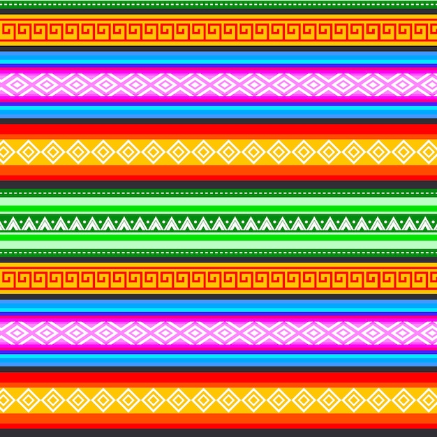 Free Vector | Flat colorful peruvian pattern