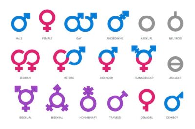 Free Vector | Flat pride month lgbt symbols collection