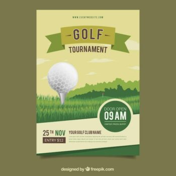 Free Vector | Golf poster design
