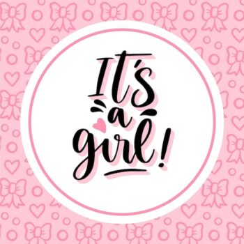 Free Vector | Hand drawn gender reveal lettering