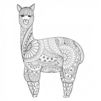 Free Vector | Hand drawn llama background