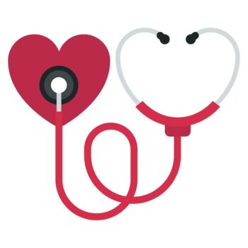Free Vector | Heart shaped stethoscope listening to heart