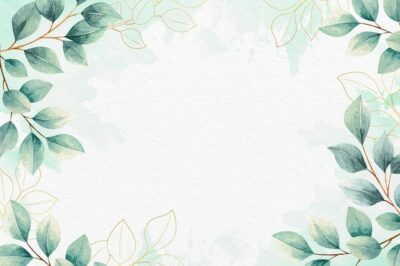 Free Vector | Leaves background with metallic foil
